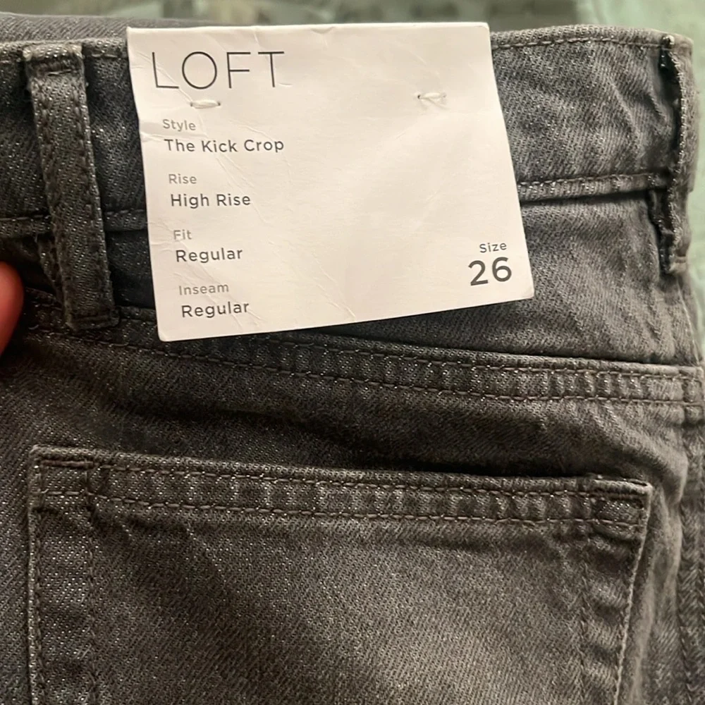 LOFT Gray High Rise Women Jeans - Picture 5 of 10